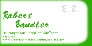 robert bandler business card